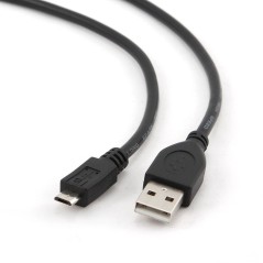 Gembird CCP-MUSB2-AMBM-6 USB Cable 18m Black - Durable, High-Speed Connectivity, Perfect for All Your Devices!